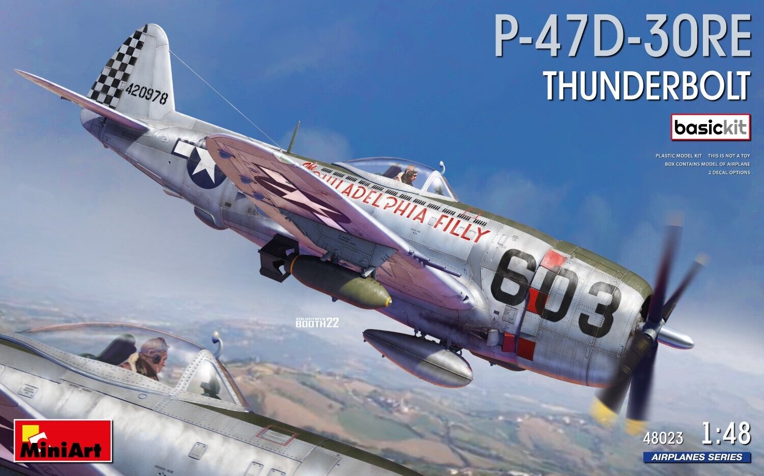 MiniArt 1/48 P-47D-30RE Thunderbolt. Basic Kit Plastic Model Kit