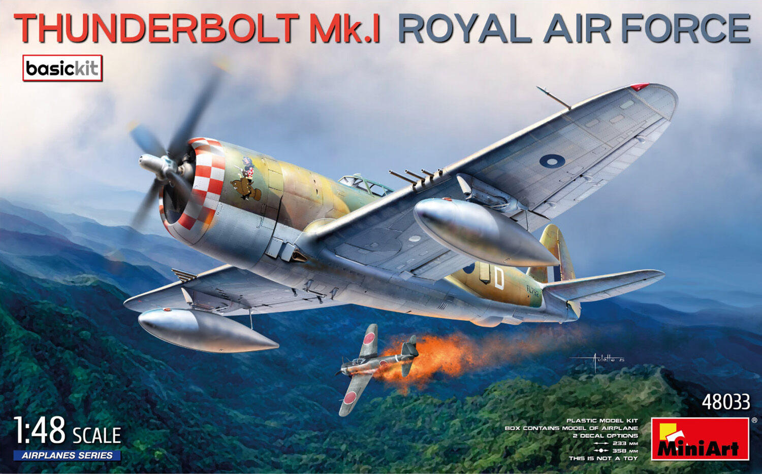 MiniArt 1/48 Thunderbolt Mk.I. Royal Air Force. Basic Kit Plastic Model Kit