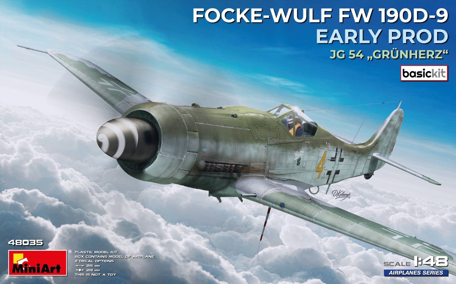 MiniArt 1/48 Focke-Wulf Fw 190D-9 Early Prod. JG 54 €žGr?nherz Basic Kit. Plastic Model Kit