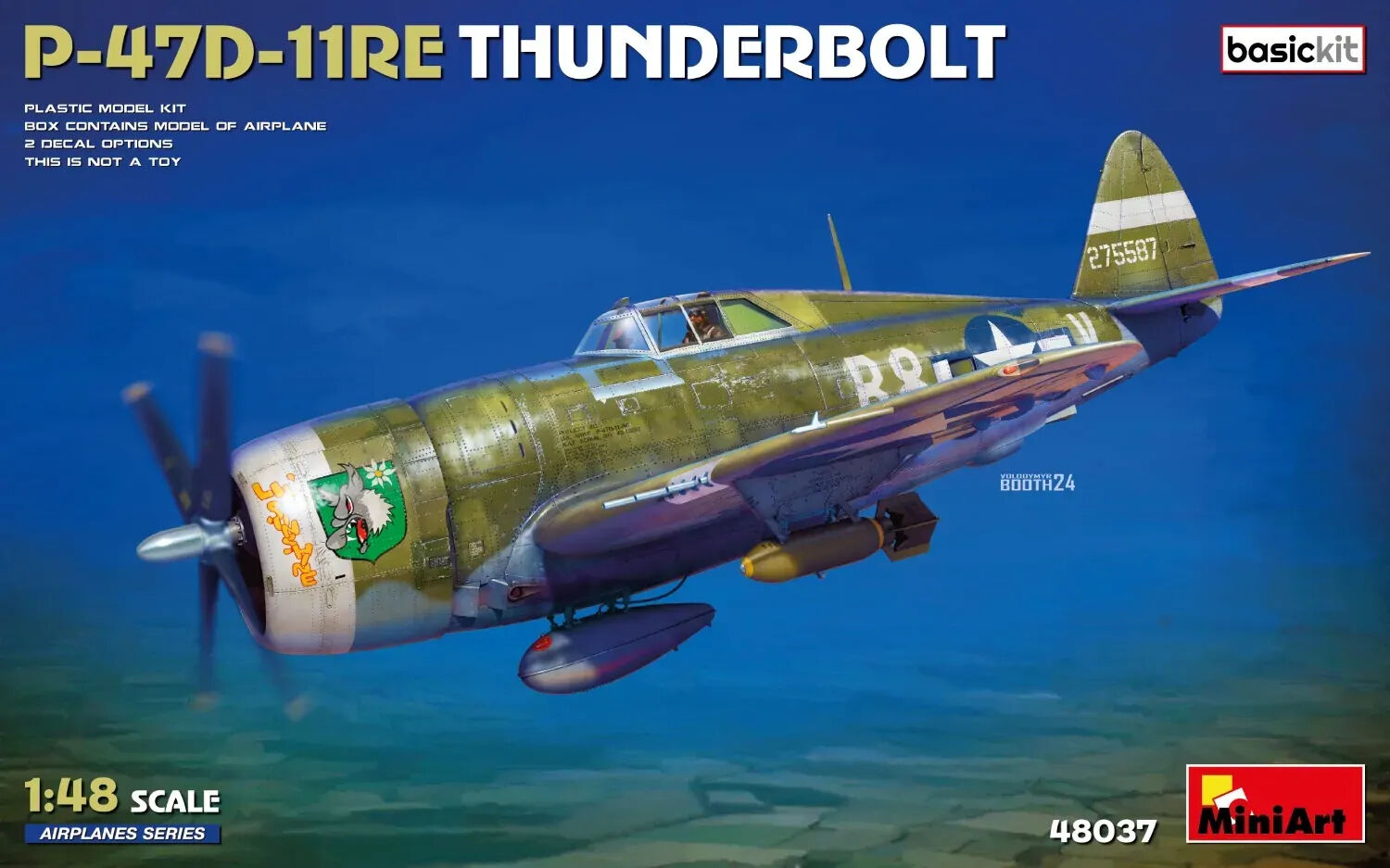 MiniArt 1/48 P-47D-11RE Thunderbolt. Basic Kit Plastic Model Kit