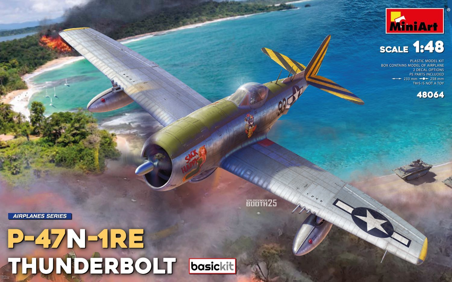 MiniArt 1/48 P-47N-1RE Thunderbolt. Basic Kit Plastic Model Kit