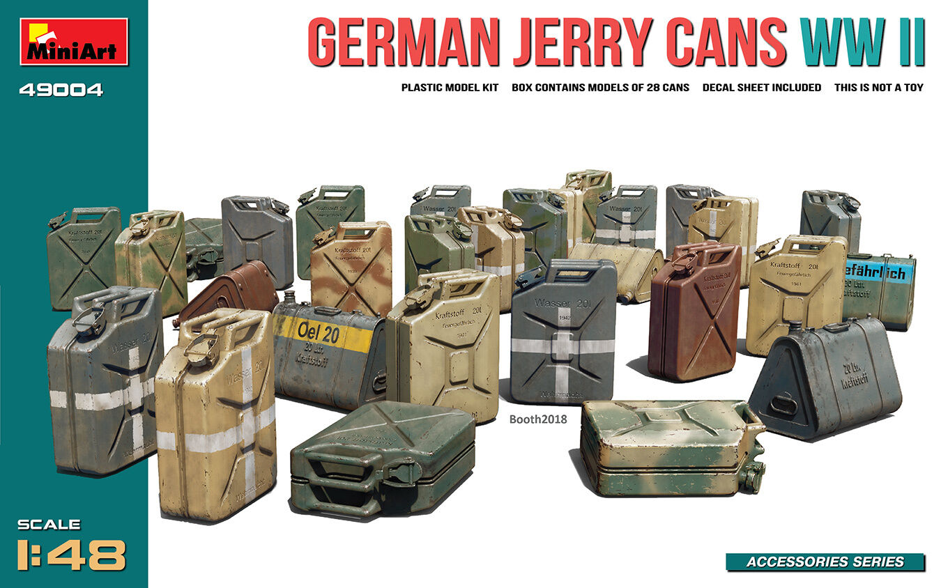 MiniArt 1/48 German Jerry Cans WW2 Plastic Model Kit