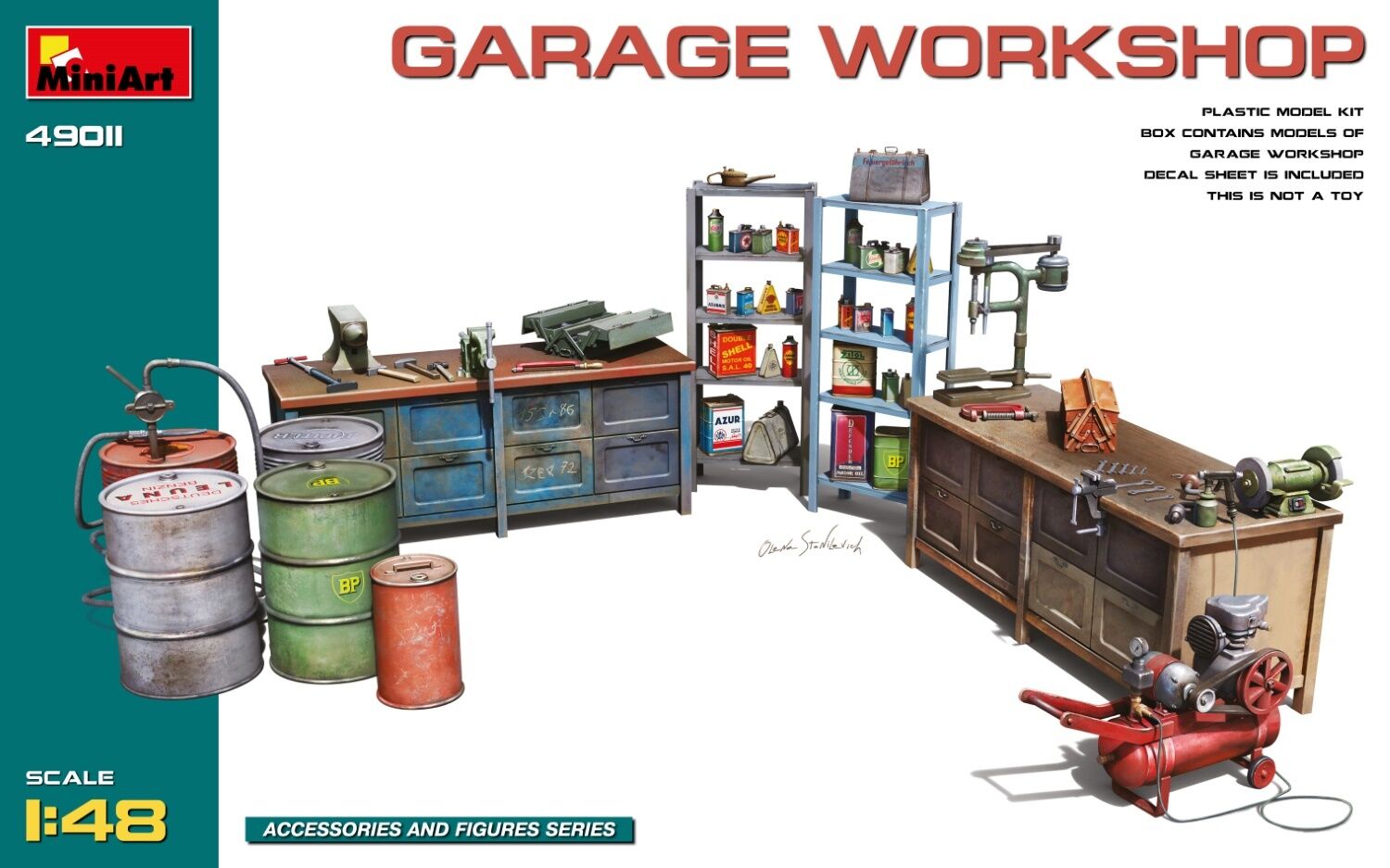 MiniArt 1/48 Garage Workshop Plastic Model Kit