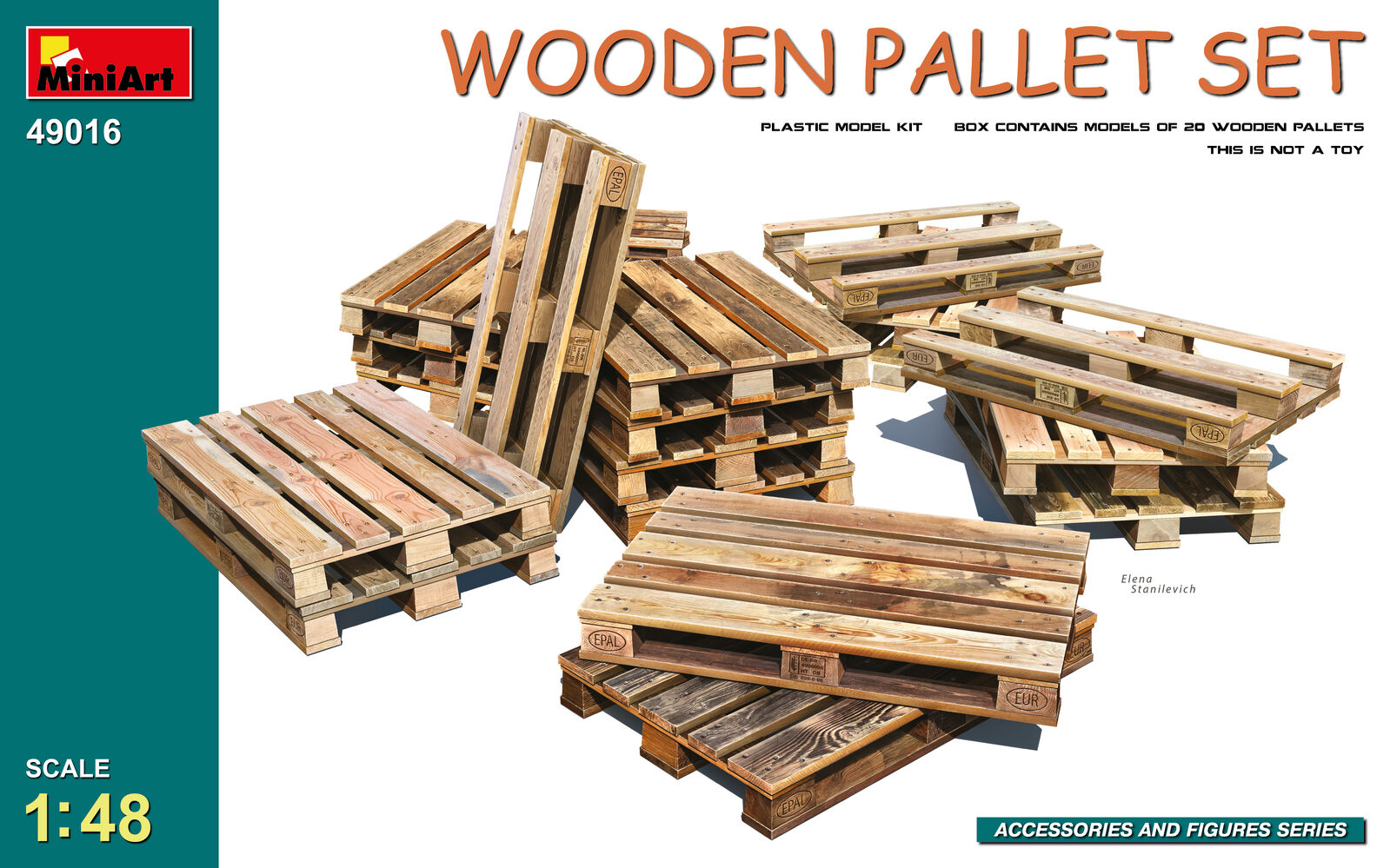 MiniArt 1/48 Wooden Pallet Set Plastic Model Kit