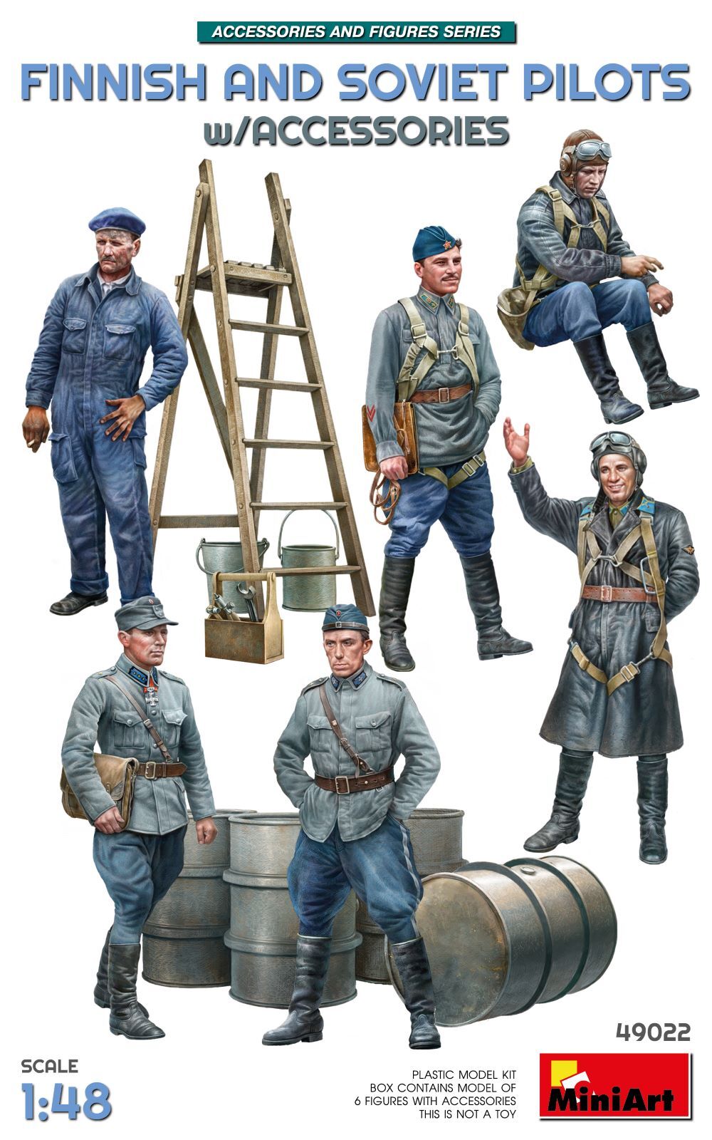 MiniArt 1/48 Finnish and Soviet Pilots Plastic Model Kit