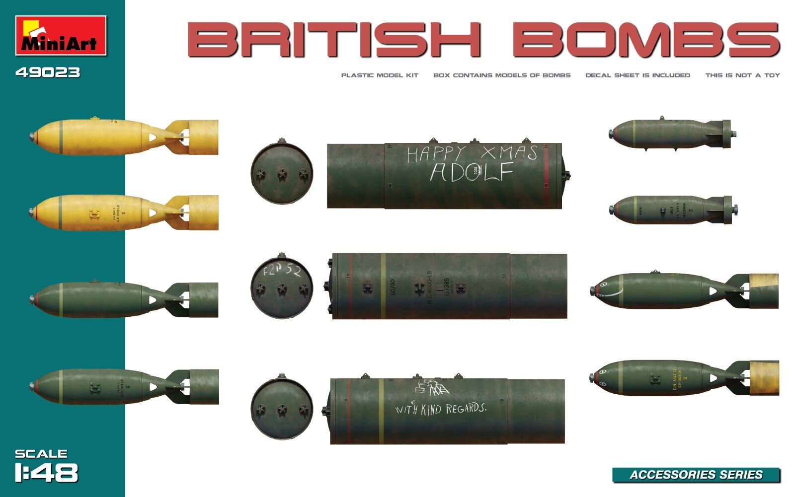 MiniArt 1/48 British Bombs Plastic Model Kit