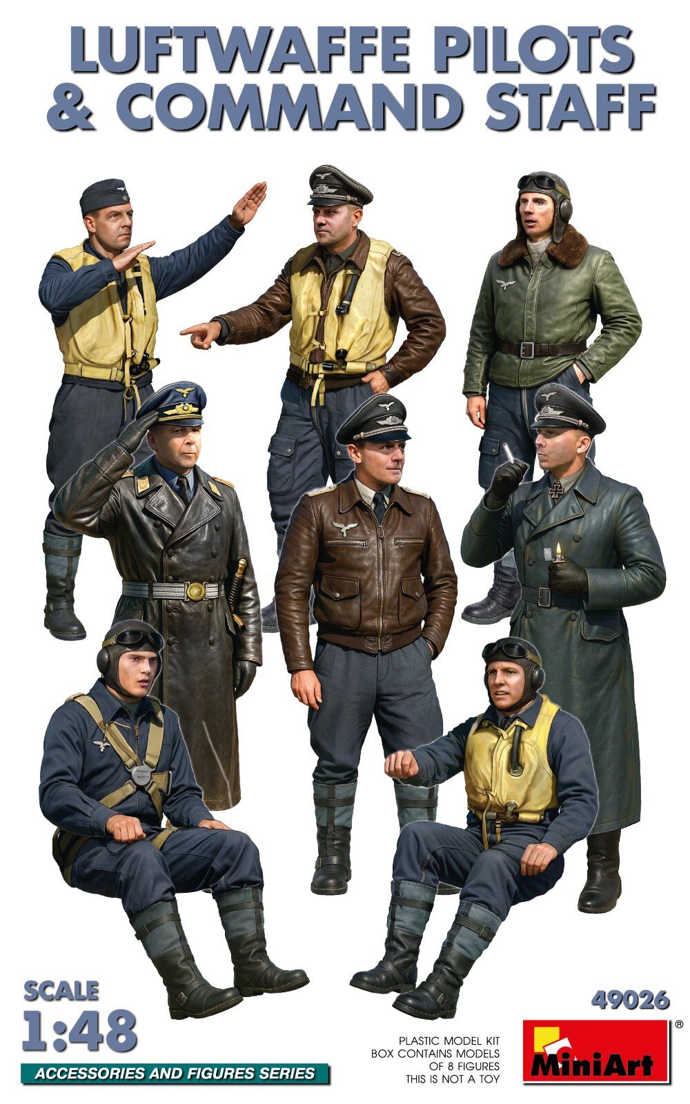 MiniArt 1/48 Luftwaffe Pilots and Command Staff Plastic Model Kit