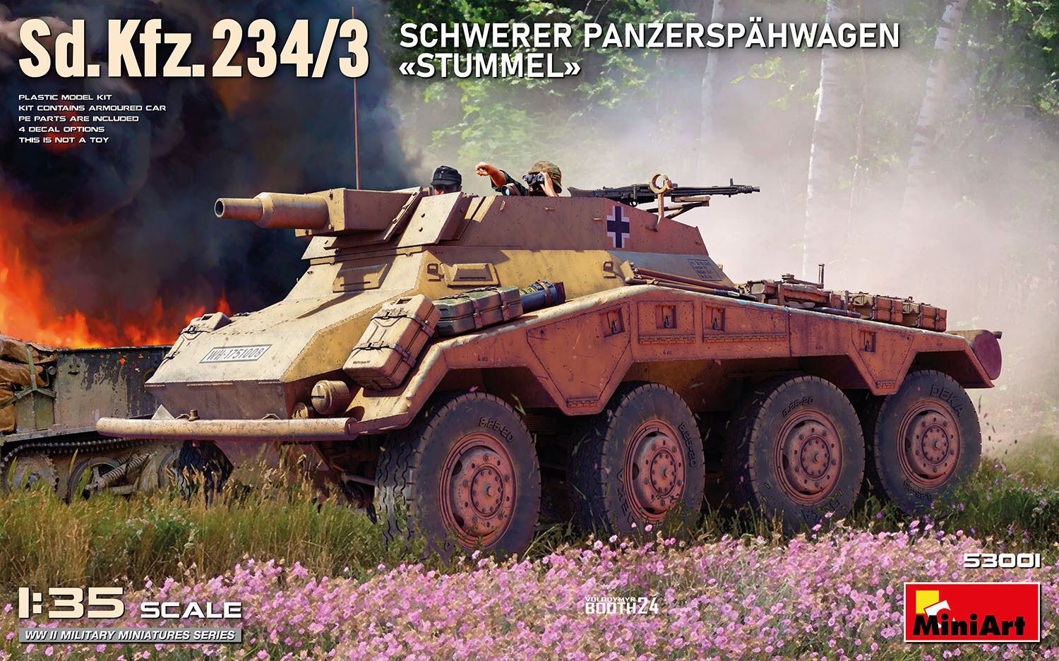 MiniArt 1/35 Sd.Kfz.234/3 Schwerer Panzersp?hwagen «Stummel» Plastic Model Kit
