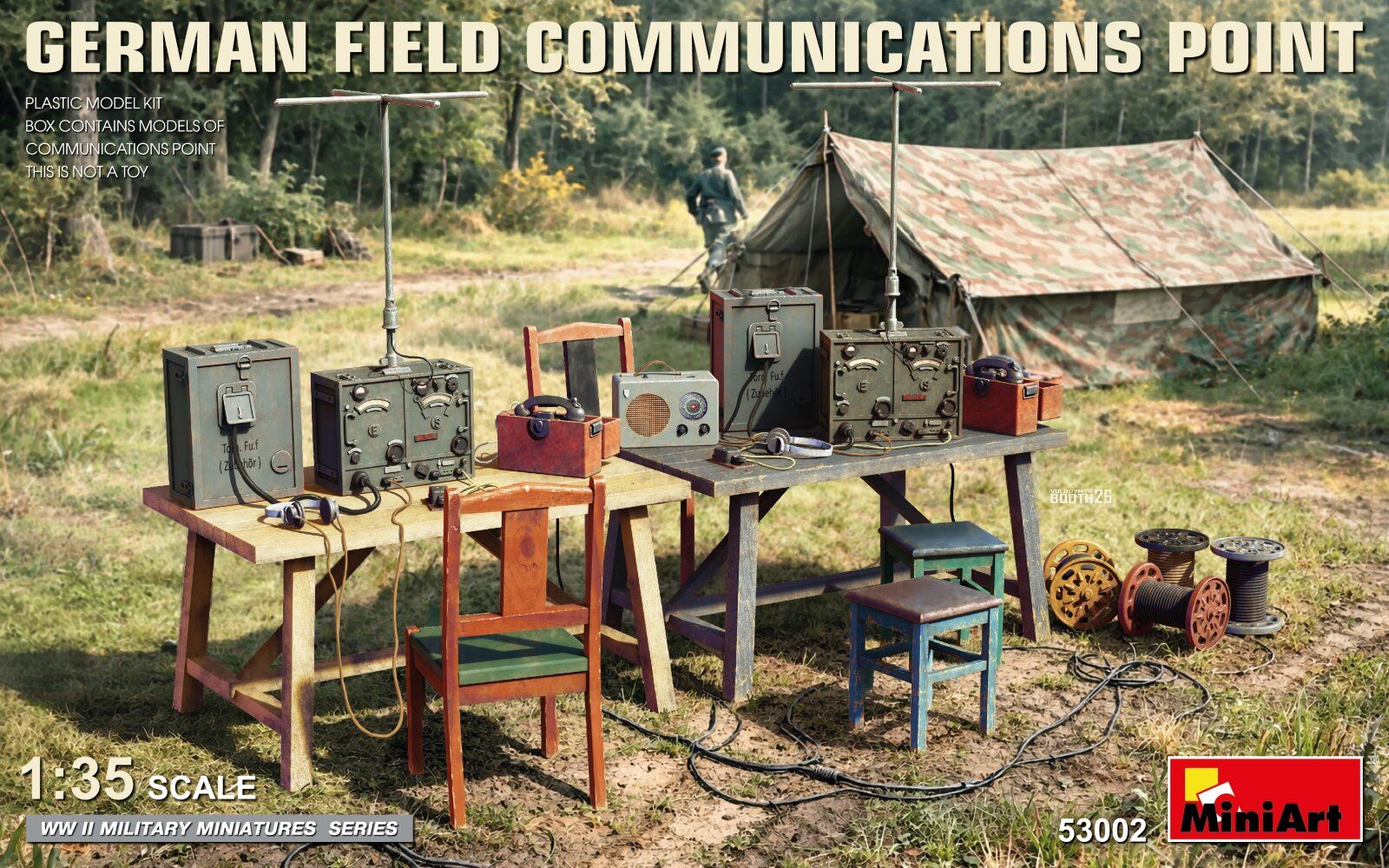 MiniArt 1/35 German Field Communications Point Plastic Model Kit