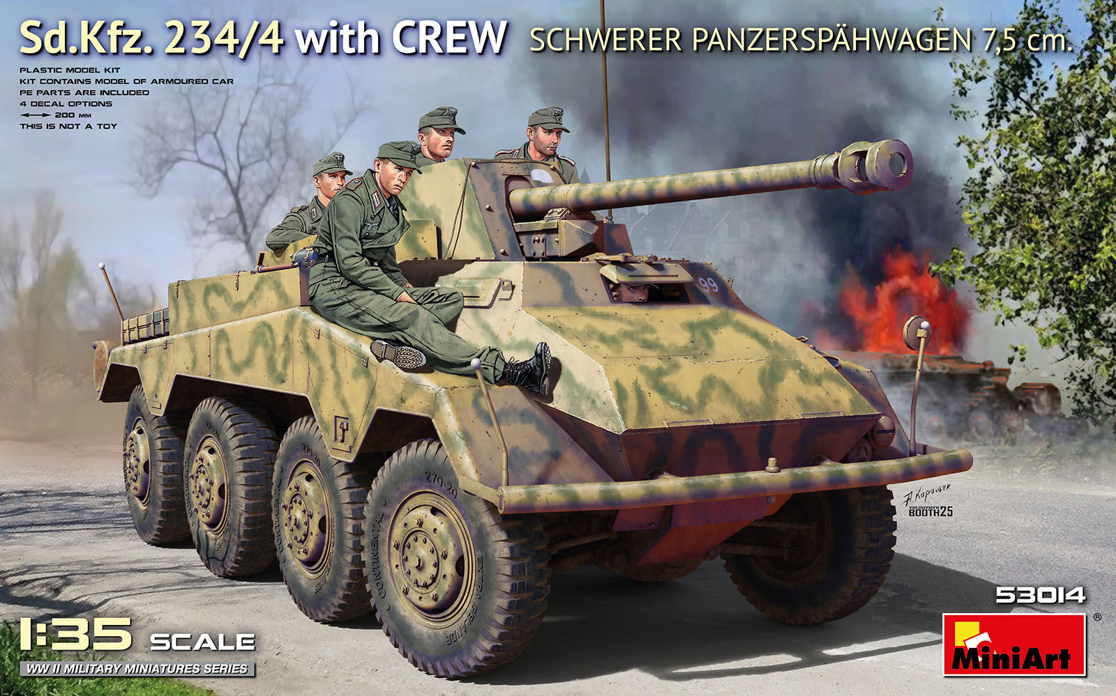 MiniArt 1/35 Sd.Kfz. 234/4 Schwerer Panzersp?hwagen 7.5 cm. w/Crew Plastic Model Kit