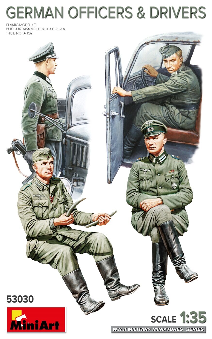 MiniArt 1/35 German Officers & Drivers  Plastic Model Kit