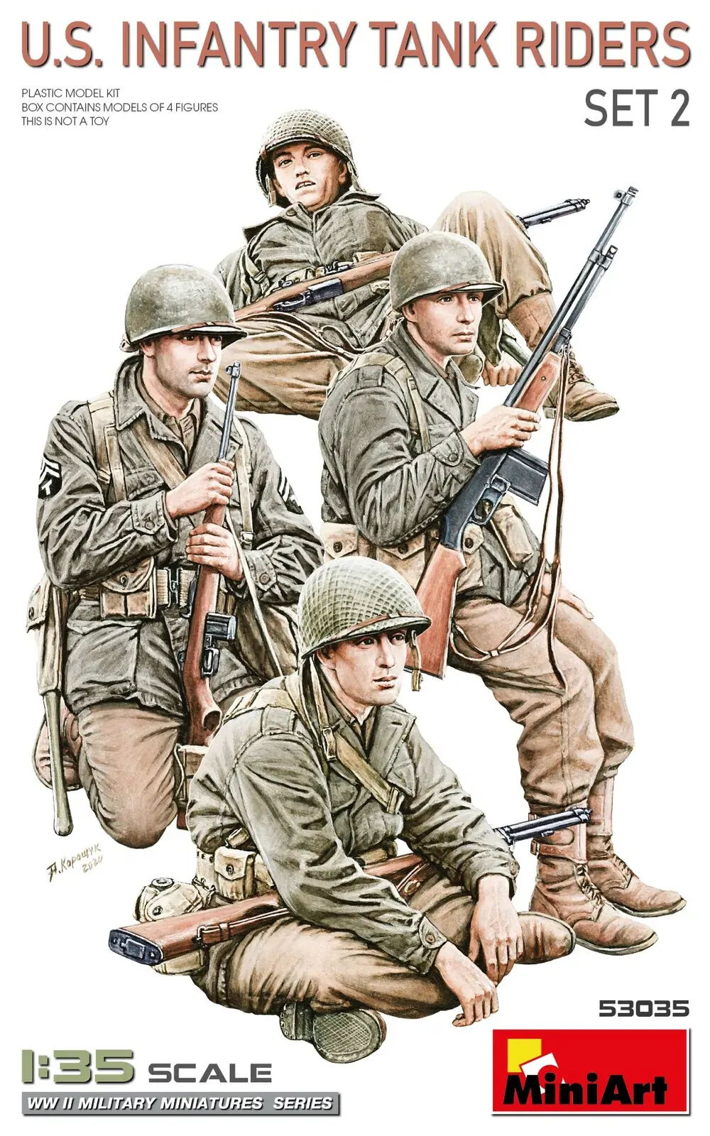 MiniArt 1/35 U.S. Infantry Tank Riders. Set 2 Plastic Model Kit