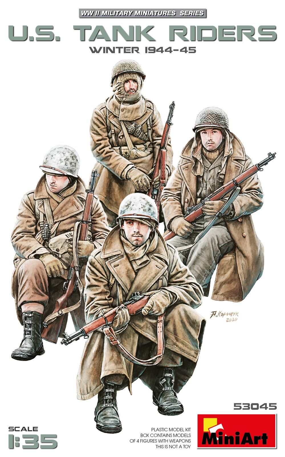 MiniArt 1/35 U.S. Tank Riders (Winter 1944-45) Plastic Model Kit