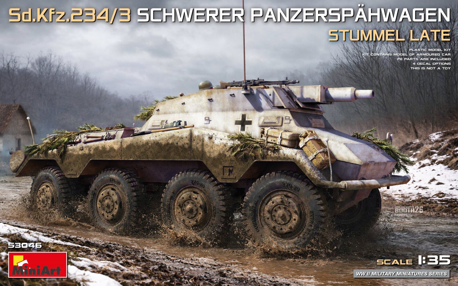 MiniArt 1/35 Sd.Kfz.234/3 Schwerer Panzersp?hwagen «Stummel» Late Plastic Model Kit