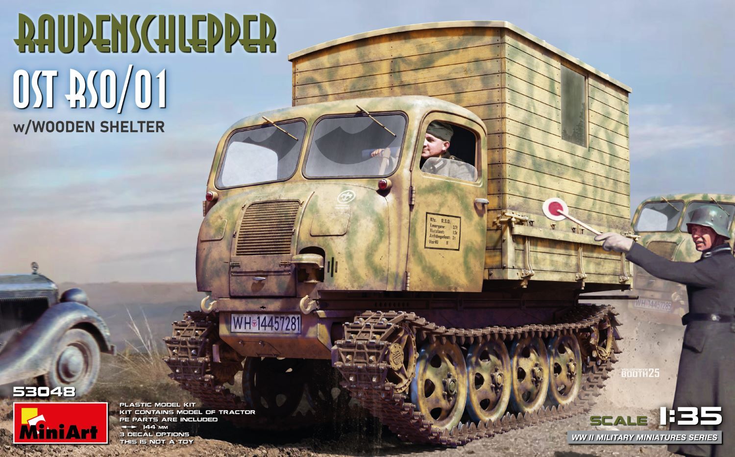 MiniArt 1/35 Raupenschlepper Ost RSO/01 w/Wooden Shelter Plastic Model Kit