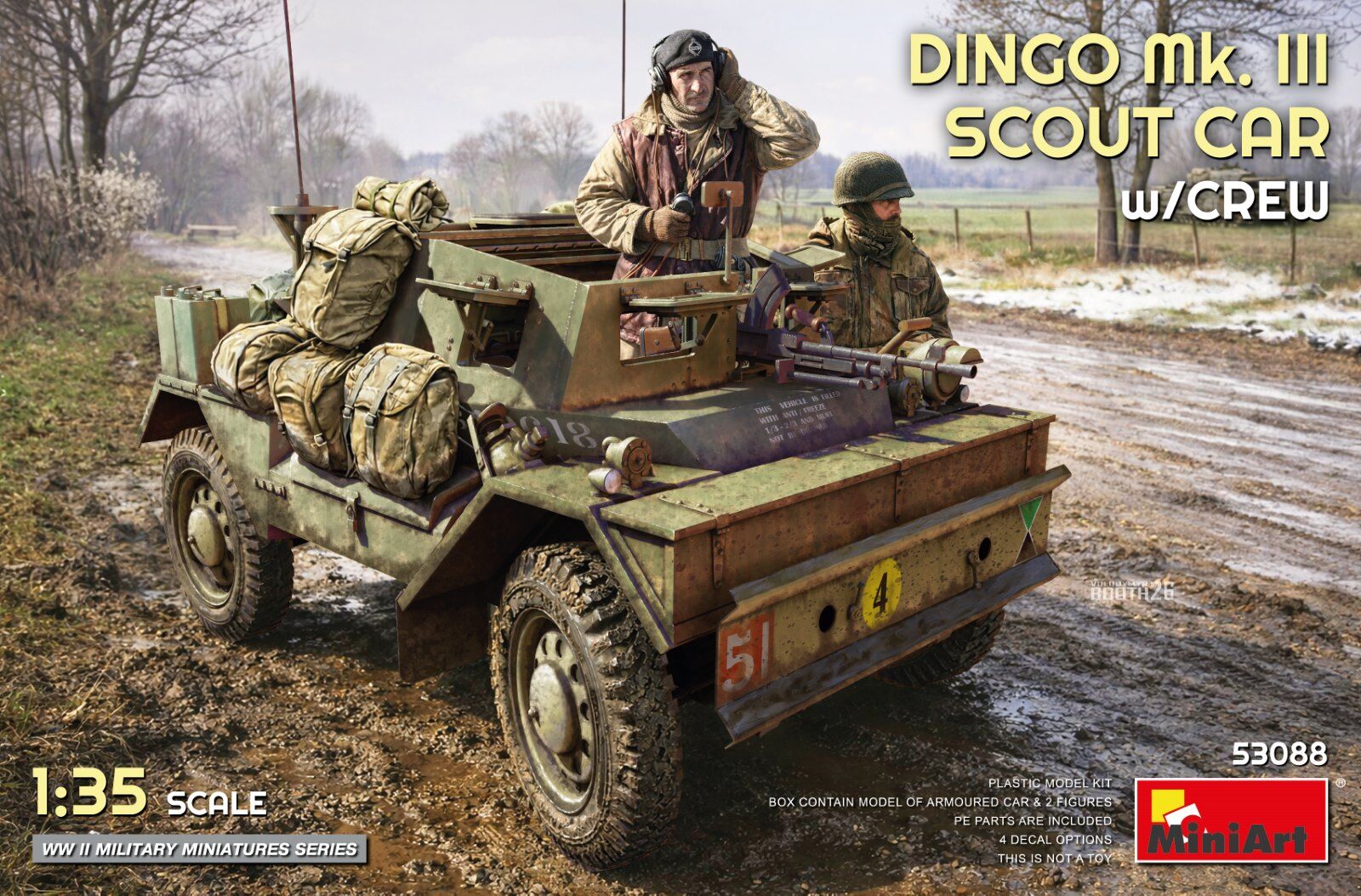 MiniArt 1/35 Dingo Mk. III Scout Car  w/Crew Plastic Model Kit