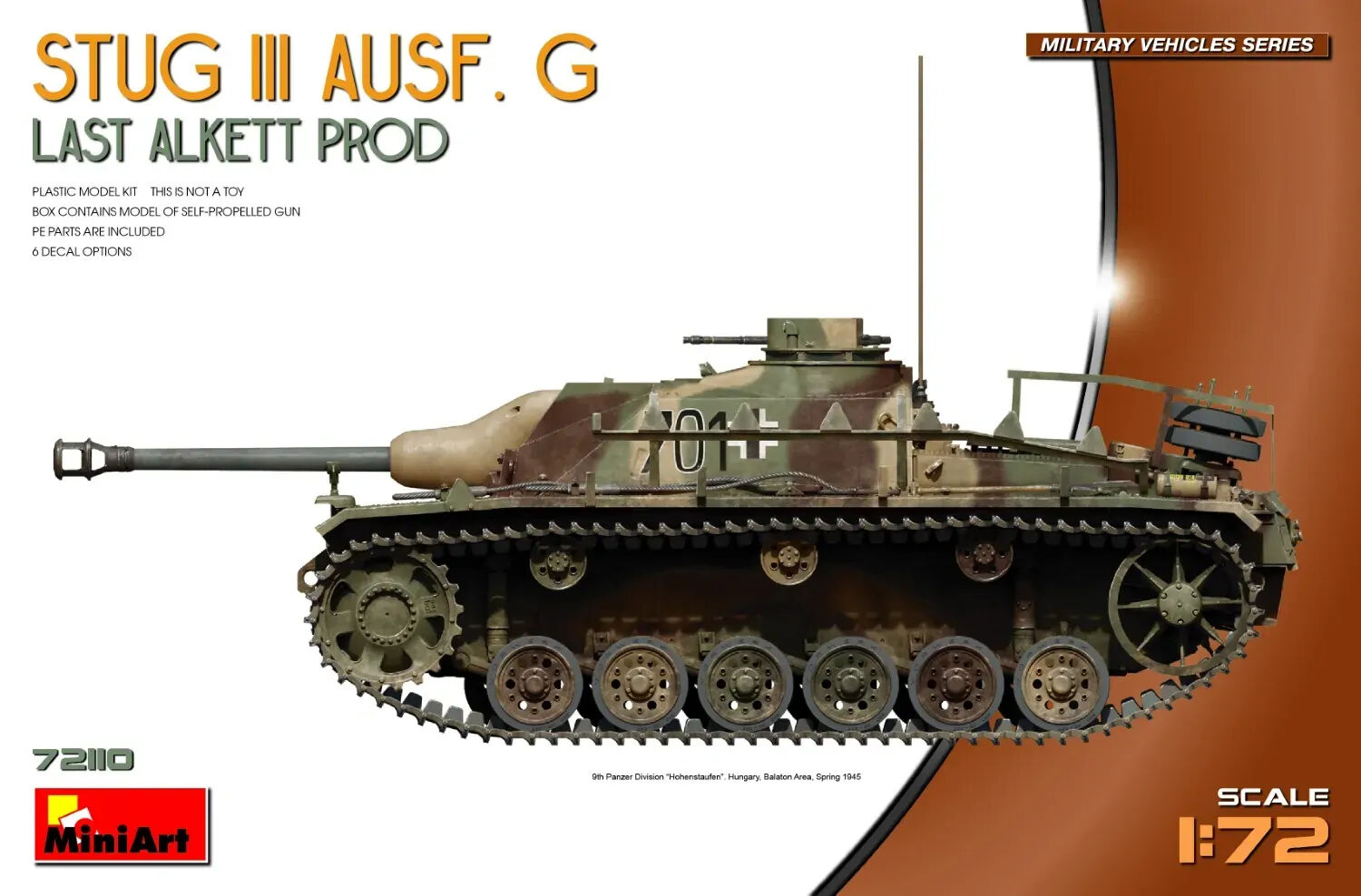 MiniArt 1/72 StuG III Ausf. G Last Alkett Prod Plastic Model Kit