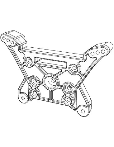 MJX-10280B MJX Rear Shock Absorber Frame 10208