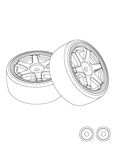 MJXS-1415C MJX Tires (Drift) (2pcs) [1415C]