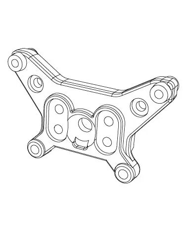 MJX Front Shock Absorber Bracket