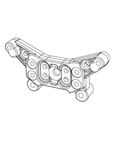 MJX Rear Shock Absorber Bracket