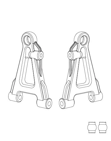 MJXS-14220 MJX Front Lower Suspension Arms (Including Ball Head) [14220]