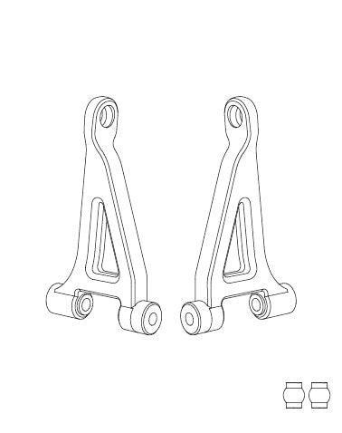 MJXS-14240 MJX Rear Upper Suspension Arms (Including Ball Head) [14240]