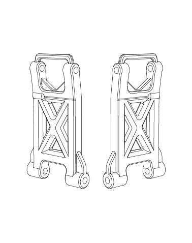 MJXS-14250 MJX Rear Lower Suspension Arms [14250] MJX