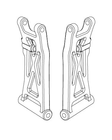 MJX Rear Lower Suspension Arm [14250C]