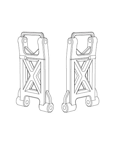 MJXS-14250 MJX Rear Lower Suspension Arms [14250]