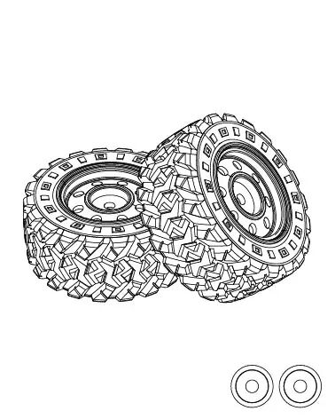 MJX Rubber Tyres (2pcs) [14301]