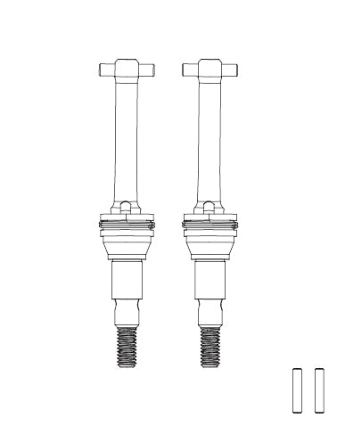 MJXS-14410 MJX Metal F/R CVD Shafts Pair [14410]
