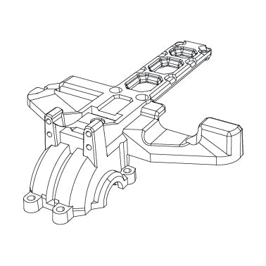 MJXS-16190 MJX Rear Upper Gearbox Covers [16190]