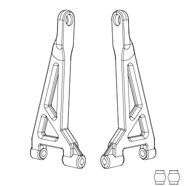 MJXS-16240 MJX Rear Upper Suspension Arms [16240]