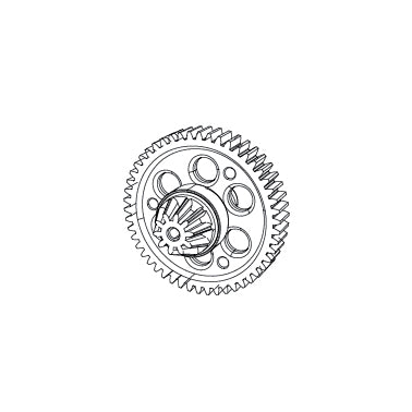 MJXS-16401 MJX Spur Gear Assembly (Metal) [16401]