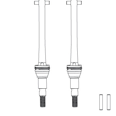 MJXS-16410 MJX Metal F/R CVD Shafts pair [16410]