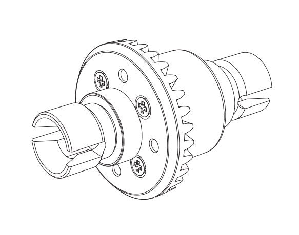 MJXS-16420Y MJX Metal Gears Diff Complete Assembly [16420Y]