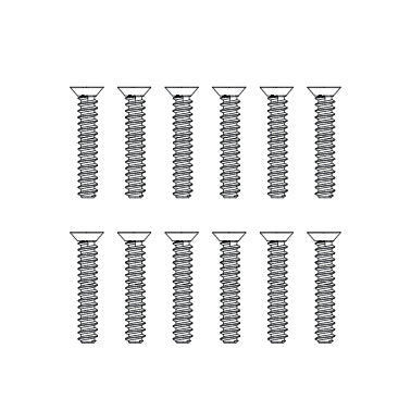 MJXS-M26124 MJX Round Head Screws (12pcs) [M26124] MJX