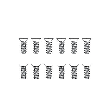 MJXS-M26645 MJX Countersunk Flat Head Screws (12pcs) [M26645]