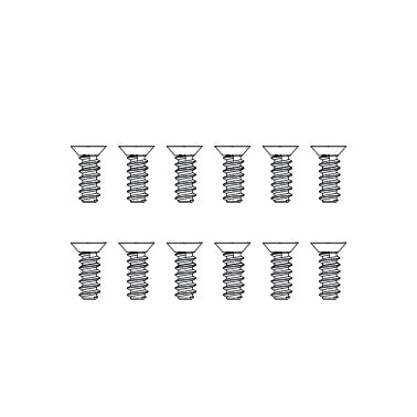 MJXS-M26645 MJX Countersunk Flat Head Screws (12pcs) [M26645]