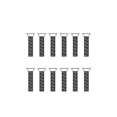 MJXS-M3066 MJX Countersunk Machine Screws (12pcs) [M3066] MJX