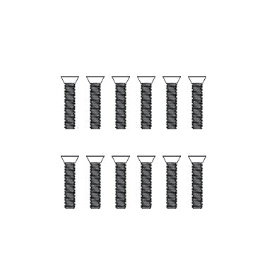 MJXS-M3066 MJX Countersunk Machine Screws (12pcs) [M3066]