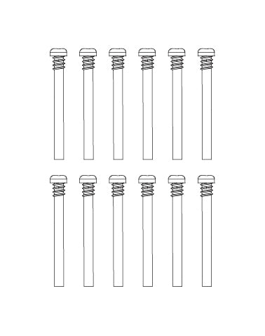 MJXS-M3294 MJX Round Head Half Thread Screws (12pcs) [M3294]