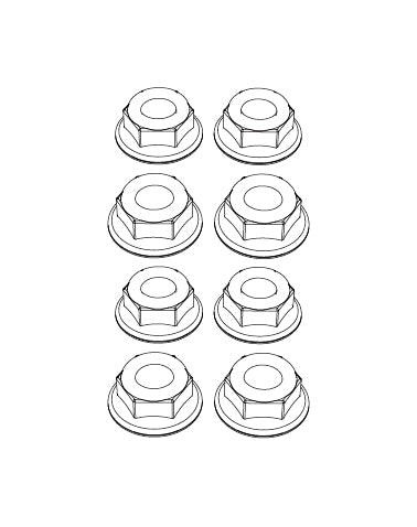 MJXS-M40 MJX M4 Wheel Lock Nut (8pcs) [M40] MJX