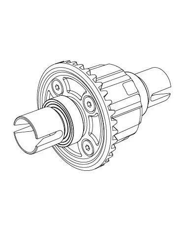 MJX Rear Differential Assembly