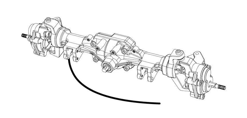 MJX Front Axle Assembly