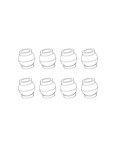MJXS-Q1601 MJX Steering Pivot Balls (8pcs) [Q1601] MJX
