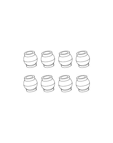 MJXS-Q1602 MJX Steering Pivot Balls (8pcs) [Q1602] MJX