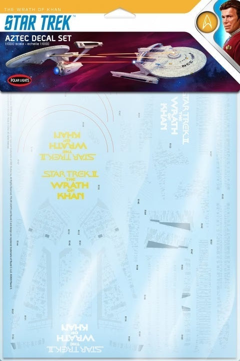 MKA040 Polar Lights 1/1000 Star Trek Aztec Decal Set(For use with Enterprise and Reliant Kits) Polar Lights
