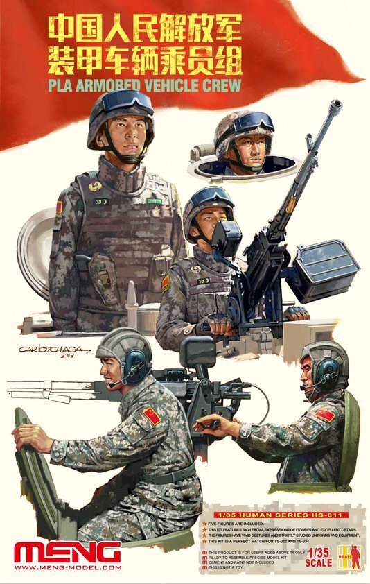 Meng 1/35 PLA Armoured Vehicle Crew Plastic Model Kit